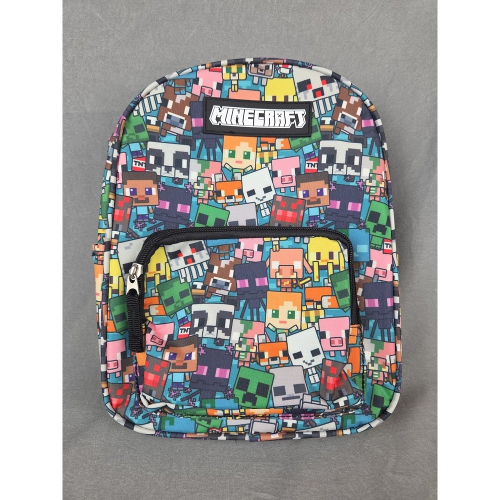 Minecraft 11" Backpack Gamers Multicolored Characters Mojang Studios NWT